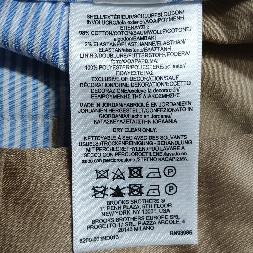 Brooks Brothers Women's Dress Pants Size 10 Tan Khaki Straight Leg read - Picture 6 of 9